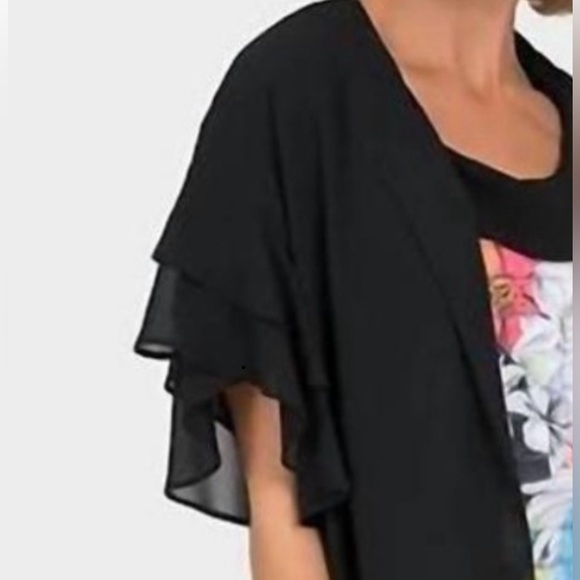 Joseph Ribkoff chiffon Black cover jacket Size 10 - Picture 4 of 4